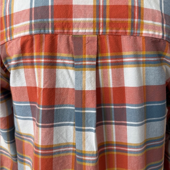 Cruel Girl Women's L Plaid Button-Down Shirt in Orange, Blue, and White - Picture 9 of 14